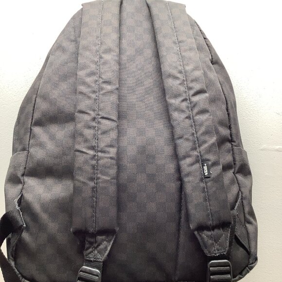 Vans Old Skool Checkerboard Backpack-Black/Charcoal-Recycled Polyester (Unisex) - Picture 5 of 8